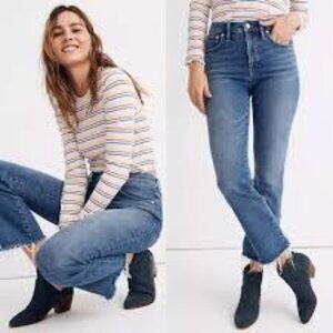 Madewell Cali Demi-Boot Jeans, Fleetwood Wash, Size 28T